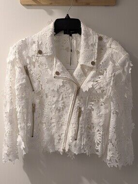 Generation Love White Lace Floral Moto Jacket